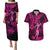 Hawaii Hula Girl Couples Matching Puletasi Dress and Hawaiian Shirt Polynesian Pattern Pink Version LT01 Pink - Polynesian Pride