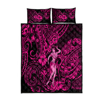 Hawaii Hula Girl Quilt Bed Set Polynesian Pattern Pink Version LT01 Pink - Polynesian Pride