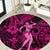 Hawaii Hula Girl Round Carpet Polynesian Pattern Pink Version LT01 Pink - Polynesian Pride