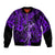 Hawaii Hula Girl Bomber Jacket Hibiscus Hawaii Tribal Tattoo Purple Version LT01 Unisex Purple - Polynesian Pride