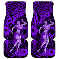Hawaii Hula Girl Car Mats Hibiscus Hawaii Tribal Tattoo Purple Version LT01 Purple - Polynesian Pride