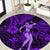 Hawaii Hula Girl Round Carpet Hibiscus Hawaii Tribal Tattoo Purple Version LT01 Purple - Polynesian Pride