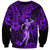 Hawaii Hula Girl Sweatshirt Hibiscus Hawaii Tribal Tattoo Purple Version LT01 Unisex Purple - Polynesian Pride