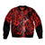 Hawaii Hula Girl Bomber Jacket Hibiscus Hawaii Tribal Tattoo Red Version LT01 Unisex Red - Polynesian Pride
