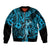 Hawaii Hula Girl Bomber Jacket Hibiscus Hawaii Tribal Tattoo Sky Blue Version LT01 Unisex Blue - Polynesian Pride