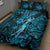 Hawaii Hula Girl Quilt Bed Set Hibiscus Hawaii Tribal Tattoo Sky Blue Version LT01 - Polynesian Pride