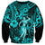 Hawaii Hula Girl Sweatshirt Hibiscus Hawaii Tribal Tattoo Turquoise Version LT01 Unisex Turquoise - Polynesian Pride