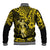 Hawaii Hula Girl Baseball Jacket Hibiscus Hawaii Tribal Tattoo Yellow Version LT01 - Polynesian Pride
