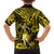Hawaii Hula Girl Family Matching Summer Maxi Dress and Hawaiian Shirt Hibiscus Hawaii Tribal Tattoo Yellow Version LT01 - Polynesian Pride