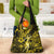 Hawaii Hula Girl Grocery Bag Hibiscus Hawaii Tribal Tattoo Yellow Version