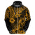 Hawaii Pineapple Hoodie Paradise Flowers Pacific With Gold Polynesian Tribal LT01 - Polynesian Pride
