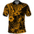 Hawaii Pineapple Polo Shirt Paradise Flowers Pacific With Gold Polynesian Tribal LT01 Gold - Polynesian Pride