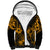 Hawaii Pineapple Sherpa Hoodie Paradise Flowers Pacific With Gold Polynesian Tribal LT01 Unisex Gold - Polynesian Pride