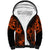 Hawaii Pineapple Sherpa Hoodie Paradise Flowers Pacific With Orange Polynesian Tribal LT01 Unisex Orange - Polynesian Pride