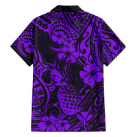 Hawaii Pineapple Hawaiian Shirt Polynesian Pattern Purple Version LT01 - Polynesian Pride