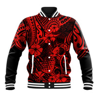 Hawaii Pineapple Baseball Jacket Polynesian Pattern Red Version LT01 Unisex Red - Polynesian Pride