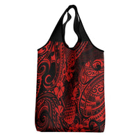 Hawaii Pineapple Grocery Bag Polynesian Pattern Red Version