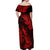 Hawaii Pineapple Off Shoulder Maxi Dress Polynesian Pattern Red Version LT01 - Polynesian Pride