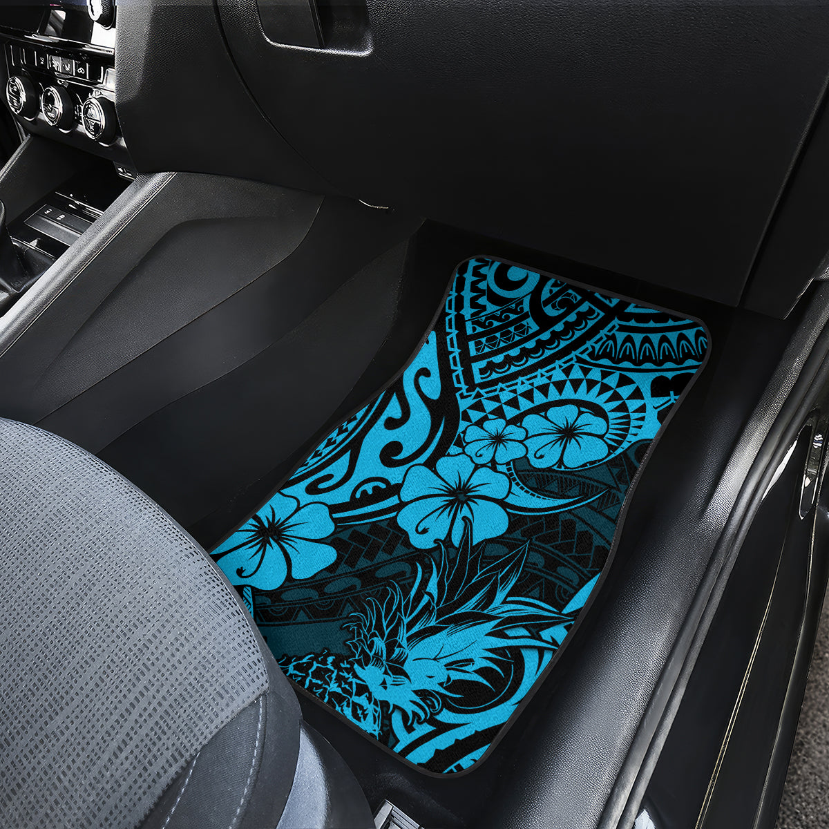 Hawaii Pineapple Car Mats Polynesian Pattern Sky Blue Version LT01 - Polynesian Pride