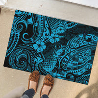 Hawaii Pineapple Rubber Doormat Polynesian Pattern Sky Blue Version LT01 - Polynesian Pride