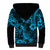 Hawaii Pineapple Sherpa Hoodie Polynesian Pattern Sky Blue Version LT01 - Polynesian Pride