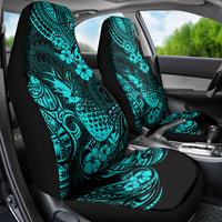 Hawaii Pineapple Car Seat Cover Polynesian Pattern Turquoise Version LT01 - Polynesian Pride