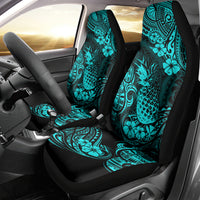 Hawaii Pineapple Car Seat Cover Polynesian Pattern Turquoise Version LT01 - Polynesian Pride
