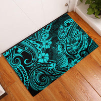Hawaii Pineapple Rubber Doormat Polynesian Pattern Turquoise Version LT01 Turquoise - Polynesian Pride