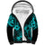 Hawaii Pineapple Sherpa Hoodie Polynesian Pattern Turquoise Version LT01 Unisex Turquoise - Polynesian Pride