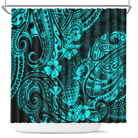Hawaii Pineapple Shower Curtain Polynesian Pattern Turquoise Version LT01 Turquoise - Polynesian Pride