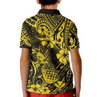 Hawaii Pineapple Kid Polo Shirt Polynesian Pattern Yellow Version LT01 - Polynesian Pride