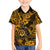 Hawaii Shaka Sign Kid Hawaiian Shirt With Polynesian Hibiscus Gold Unique LT01 Kid Gold - Polynesian Pride