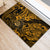 Hawaii Shaka Sign Rubber Doormat With Polynesian Hibiscus Gold Unique LT01 - Polynesian Pride