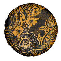 Hawaii Shaka Sign Spare Tire Cover With Polynesian Hibiscus Gold Unique LT01 Gold - Polynesian Pride