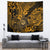 Hawaii Shaka Sign Tapestry With Polynesian Hibiscus Gold Unique LT01 - Polynesian Pride