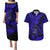 Hawaii Shaka Sign Couples Matching Puletasi Dress and Hawaiian Shirt With Polynesian Hibiscus Navy Blue Unique LT01 Blue - Polynesian Pride