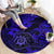 Hawaii Shaka Sign Round Carpet With Polynesian Hibiscus Navy Blue Unique LT01 - Polynesian Pride