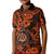 Hawaii Shaka Sign Kid Polo Shirt With Polynesian Hibiscus Orange Unique LT01 Kid Orange - Polynesian Pride