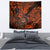 Hawaii Shaka Sign Tapestry With Polynesian Hibiscus Orange Unique LT01 - Polynesian Pride