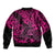 Hawaii Shaka Sign Bomber Jacket With Polynesian Hibiscus Pink Unique LT01 - Polynesian Pride