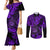 Hawaii Shaka Sign Couples Matching Mermaid Dress and Long Sleeve Button Shirts Polynesian Pattern Purple Version LT01 Purple - Polynesian Pride
