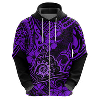 Hawaii Shaka Sign Hoodie Polynesian Pattern Purple Version LT01 - Polynesian Pride