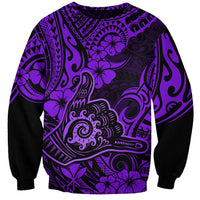 Hawaii Shaka Sign Sweatshirt Polynesian Pattern Purple Version LT01 Unisex Purple - Polynesian Pride