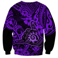 Hawaii Shaka Sign Sweatshirt Polynesian Pattern Purple Version LT01 - Polynesian Pride