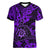 Hawaii Shaka Sign Women V Neck T Shirt Polynesian Pattern Purple Version LT01 Female Purple - Polynesian Pride