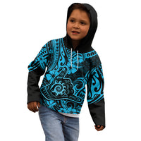 Hawaii Shaka Sign Kid Hoodie Polynesian Pattern Sky Blue Version LT01 - Polynesian Pride
