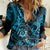 Hawaii Shaka Sign Women Casual Shirt Polynesian Pattern Sky Blue Version LT01 Female Blue - Polynesian Pride