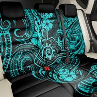 Hawaii Shaka Sign Back Car Seat Cover Polynesian Pattern Turquoise Version
