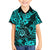 Hawaii Shaka Sign Family Matching Summer Maxi Dress and Hawaiian Shirt Polynesian Pattern Turquoise Version LT01 Son's Shirt Turquoise - Polynesian Pride