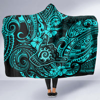 Hawaii Shaka Sign Hooded Blanket Polynesian Pattern Turquoise Version LT01 - Polynesian Pride